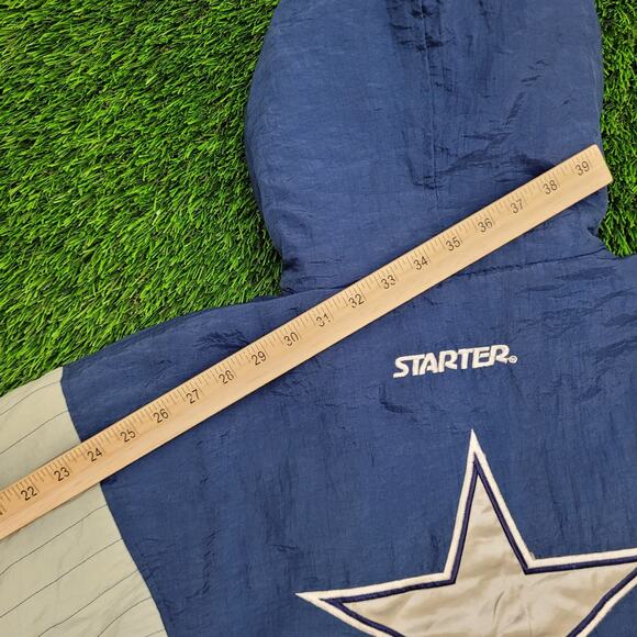Vintage Dallas Cowboys Anorak Hooded Jacket Medium 24x26 Baggy Oversized 90s - Picture 14 of 16